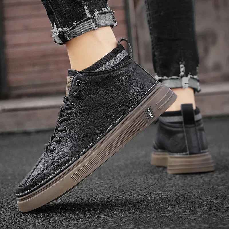 Casual leather shoes for stylish men