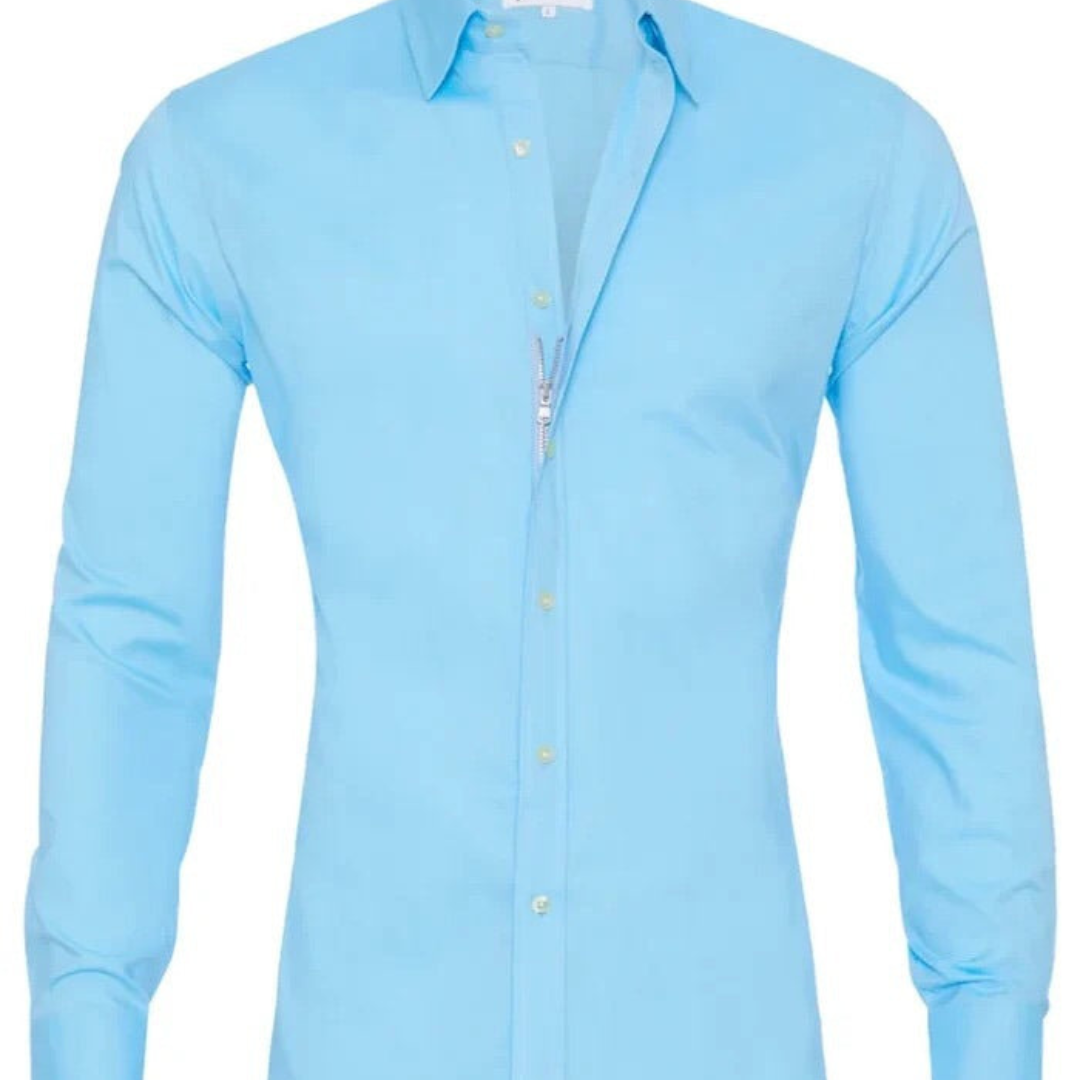 Slim shirt with special zip