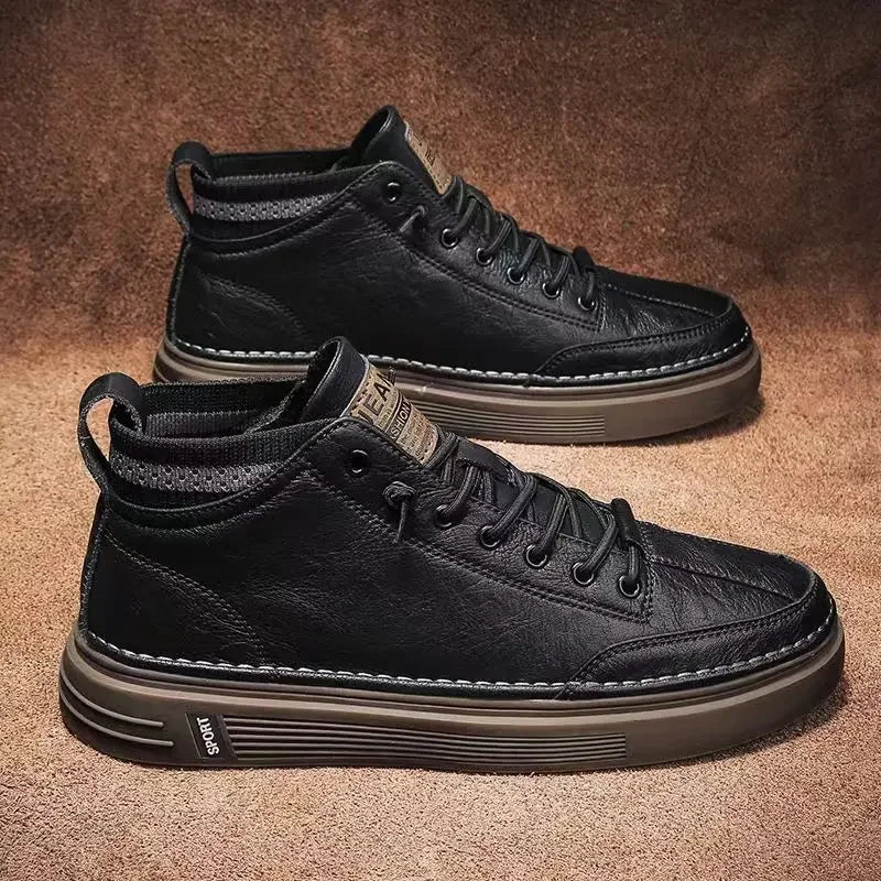 Casual leather shoes for stylish men