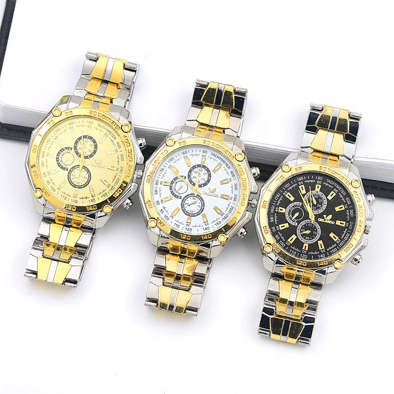 Classic quartz wristwatch for men