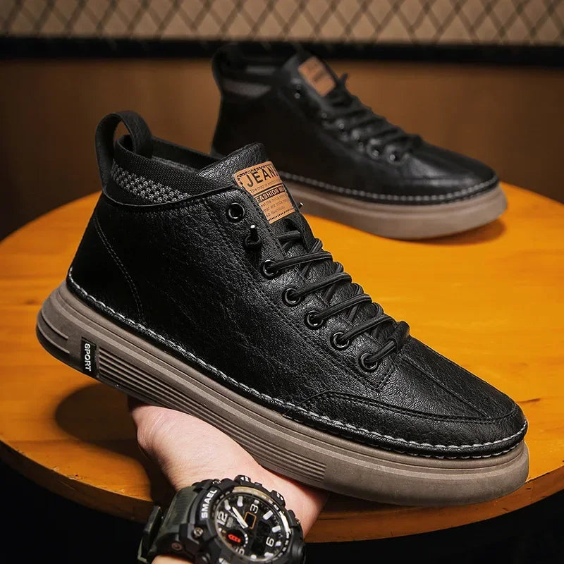 Casual leather shoes for stylish men